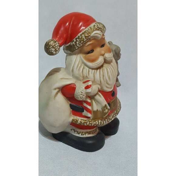 Vintage Santa Claus Christmas Holiday Homco Decor Made In Taiwan Piggy Bank - Picture 6 of 9